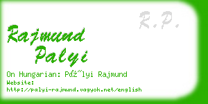 rajmund palyi business card